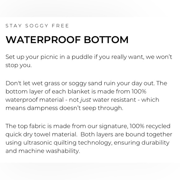 waterproof Terracotta Tropics picnic blanket/sz X-L-NWT-100% recycled materials - Picture 8 of 16